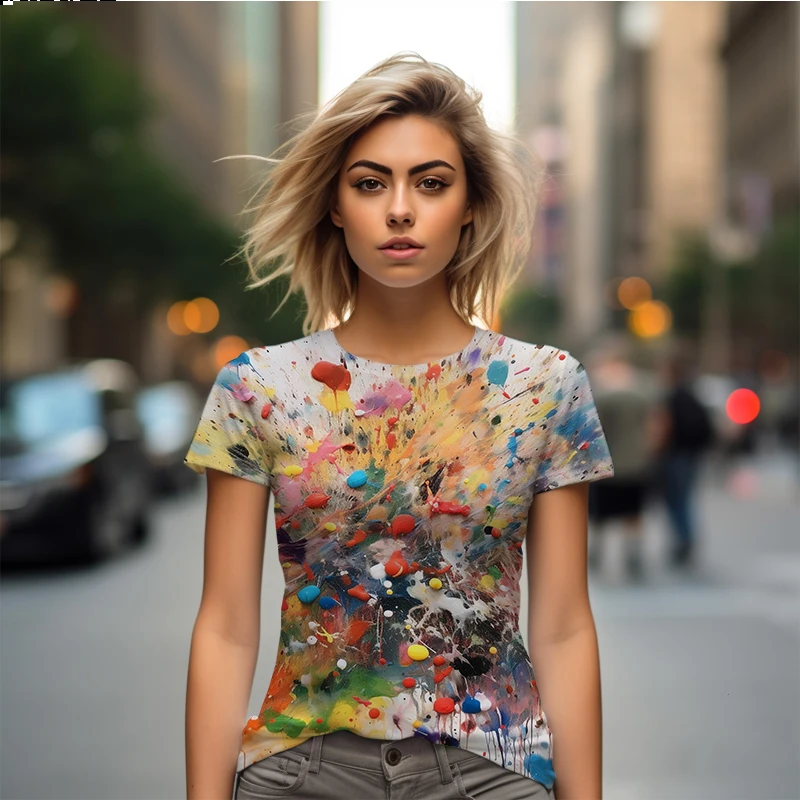 Summer new lady T -shirt, colorful 3D printed lady T -shirt casual style gorgeous lady T -shirt fashion trend lady T -shirt
Summer new lady T -shirt, colorful 3D printed lady T -shirt casual style gorgeous lady T -shirt fashion trend lady T -shirt