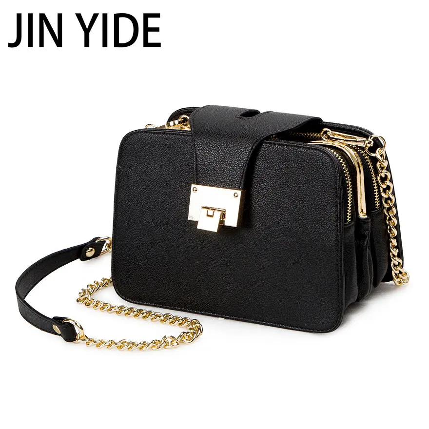 JIN YIDE New Fashion Women Shoulder Bag Chain Strap Flap Designer Handbags Clutch Bag Ladies Messenger Bags With Metal Buckle
JIN YIDE New Fashion Women Shoulder Bag Chain Strap Flap Designer Handbags Clutch Bag Ladies Messenger Bags With Metal Buckle