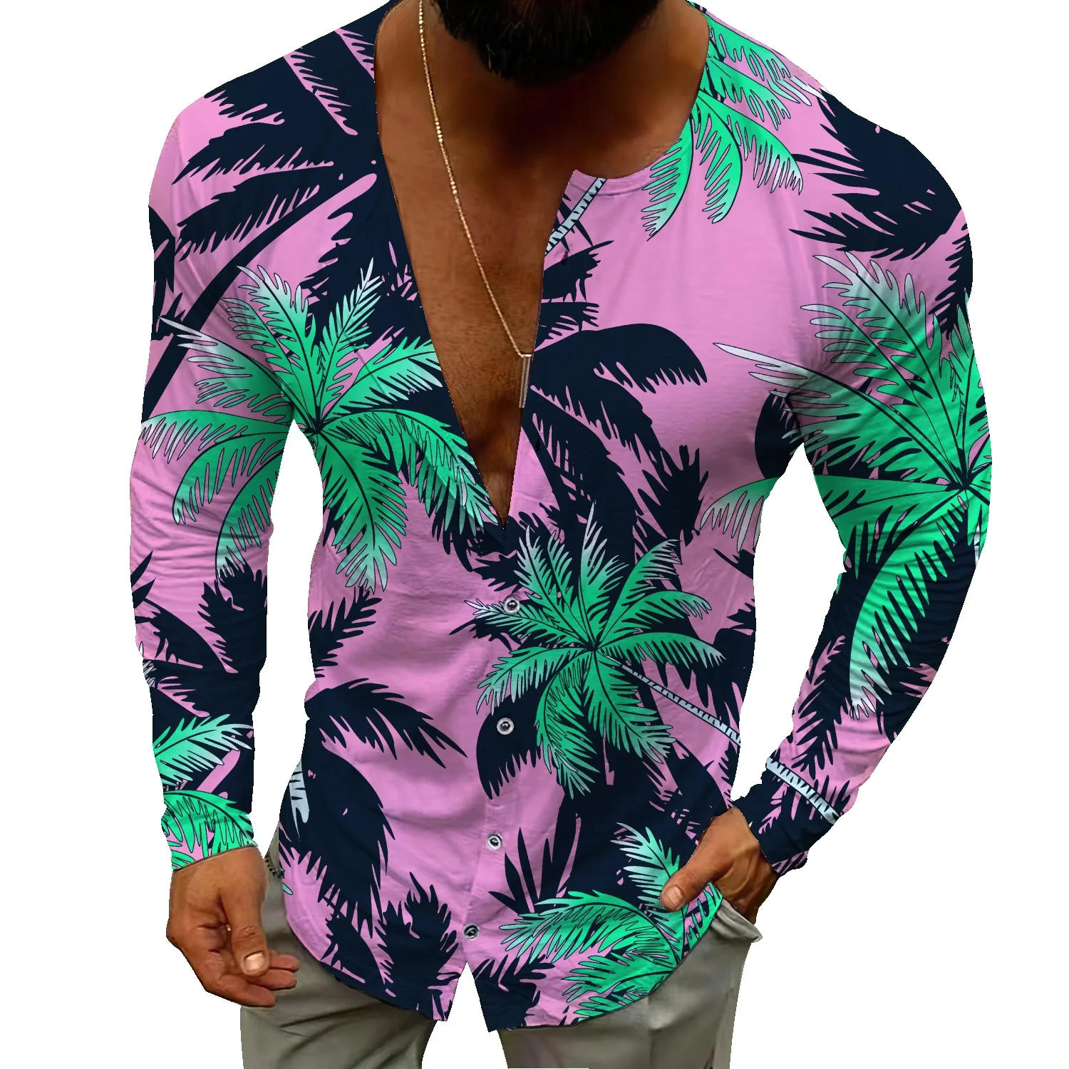 Men's long-sleeved t-shirt Henry collar slim Korean version trend beach button bottoming shirt with autumn clothes top
Men's long-sleeved t-shirt Henry collar slim Korean version trend beach button bottoming shirt with autumn clothes top