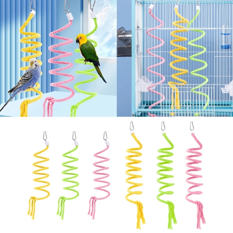 Lovebird Parrots Cage Spiral Bridge Swing Climbing Cotton Training Ladder Toy for Bird Pet Supplies DropShip
Lovebird Parrots Cage Spiral Bridge Swing Climbing Cotton Training Ladder Toy for Bird Pet Supplies DropShip