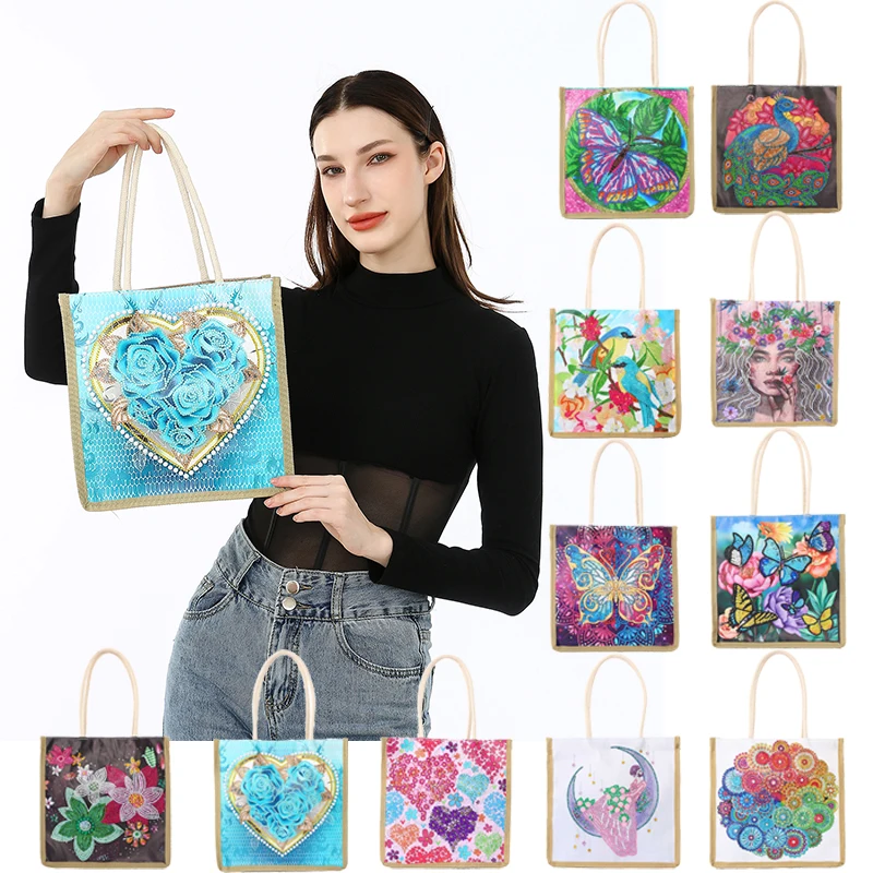 DIY Diamond Mosaic Painting Handbag Reusable Shoulder Shopping Storage Bag Home Decoration Gift Canvas Bag Eco-friendly Tote Bag
DIY Diamond Mosaic Painting Handbag Reusable Shoulder Shopping Storage Bag Home Decoration Gift Canvas Bag Eco-friendly Tote Bag