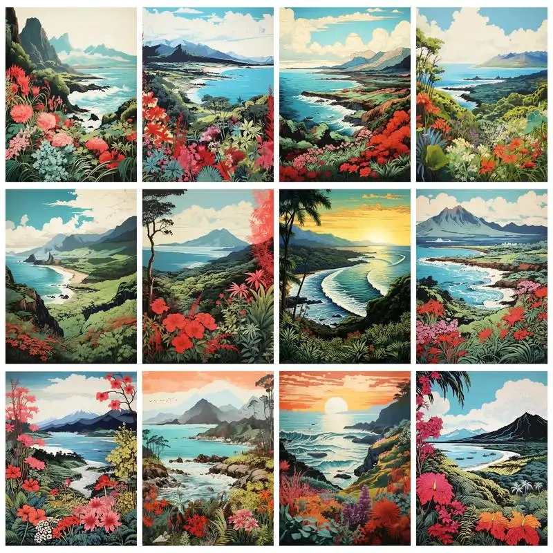 RUOPOTY Diy Paint By Numbers For Beginner Kits Low saturation seaside peaks with red flowers Original gifts
RUOPOTY Diy Paint By Numbers For Beginner Kits Low saturation seaside peaks with red flowers Original gifts
