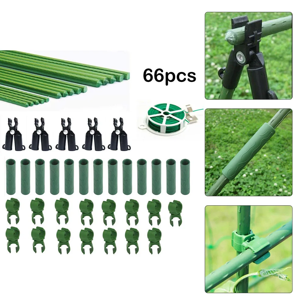 6pc/set Plant Stake Gardening Pillar Plastic Coated Steel Pipe For Supporting Climbing With Connectors Rotatable Clips Twist Tie
6pc/set Plant Stake Gardening Pillar Plastic Coated Steel Pipe For Supporting Climbing With Connectors Rotatable Clips Twist Tie