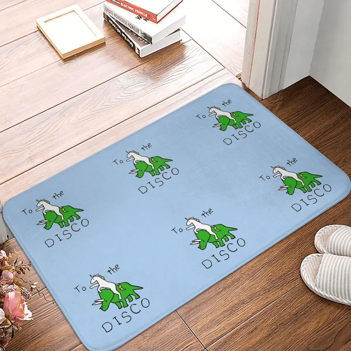 Dinosaur Dino Bath Mat To The Disco Unicorn Riding Triceratops Doormat Kitchen Carpet Entrance Door Rug Home Decor 
Dinosaur Dino Bath Mat To The Disco Unicorn Riding Triceratops Doormat Kitchen Carpet Entrance Door Rug Home Decor