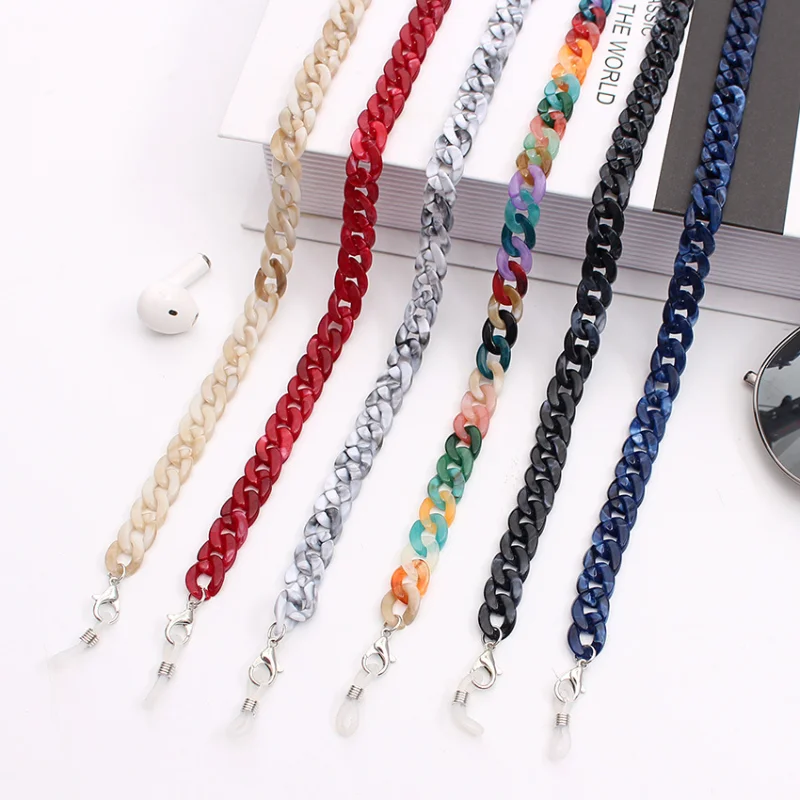 Acrylic Glasses Chain Fashion Neck Chains Lanyard Pendant Mask Holder Eyeglass Woman Ropes Cord for Glasses Summer Accessories
Acrylic Glasses Chain Fashion Neck Chains Lanyard Pendant Mask Holder Eyeglass Woman Ropes Cord for Glasses Summer Accessories