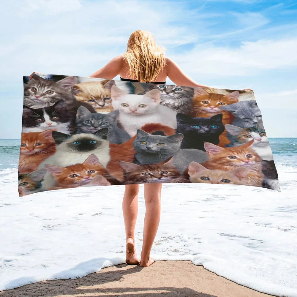 Animal Multi Color Cat Large Bath Towel Camping Bathroom Accessories Microfiber Beach Towel Home Bath Towels for Adults Kids
Animal Multi Color Cat Large Bath Towel Camping Bathroom Accessories Microfiber Beach Towel Home Bath Towels for Adults Kids