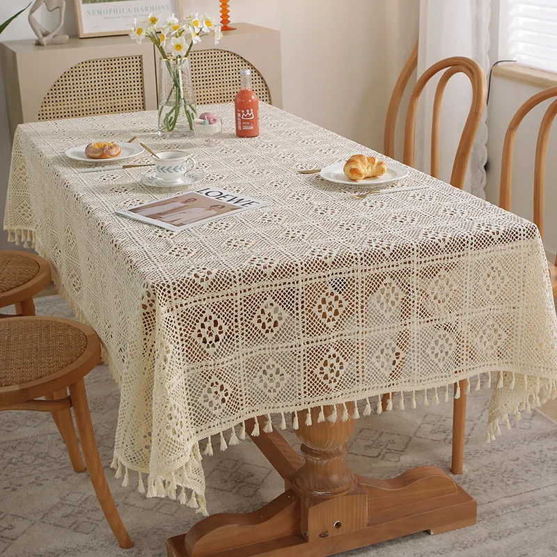 Rectangular Tablecloth American Garden Crochet Knitting Hollow Tablecloth Tassel Cover Towel Tablecloth Beige Hollow Placemat
Rectangular Tablecloth American Garden Crochet Knitting Hollow Tablecloth Tassel Cover Towel Tablecloth Beige Hollow Placemat