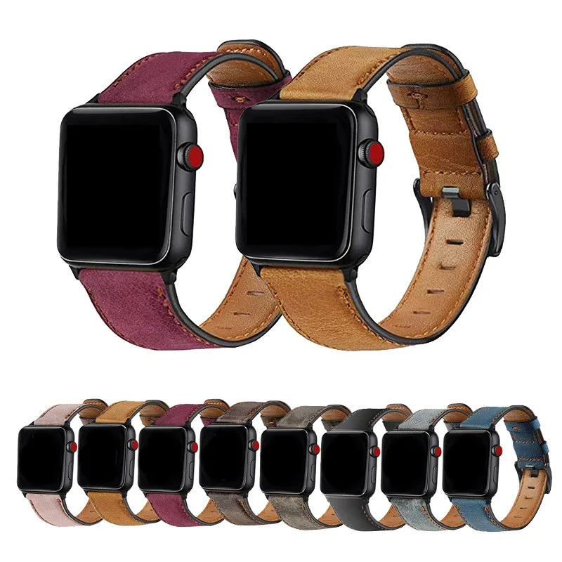 Cow Leather Strap for Apple watch band 44mm 40mm 38mm 42mm correa smart watch bracelet iWatch series 7 6 5 4 3 SE 41mm 45mm
Cow Leather Strap for Apple watch band 44mm 40mm 38mm 42mm correa smart watch bracelet iWatch series 7 6 5 4 3 SE 41mm 45mm