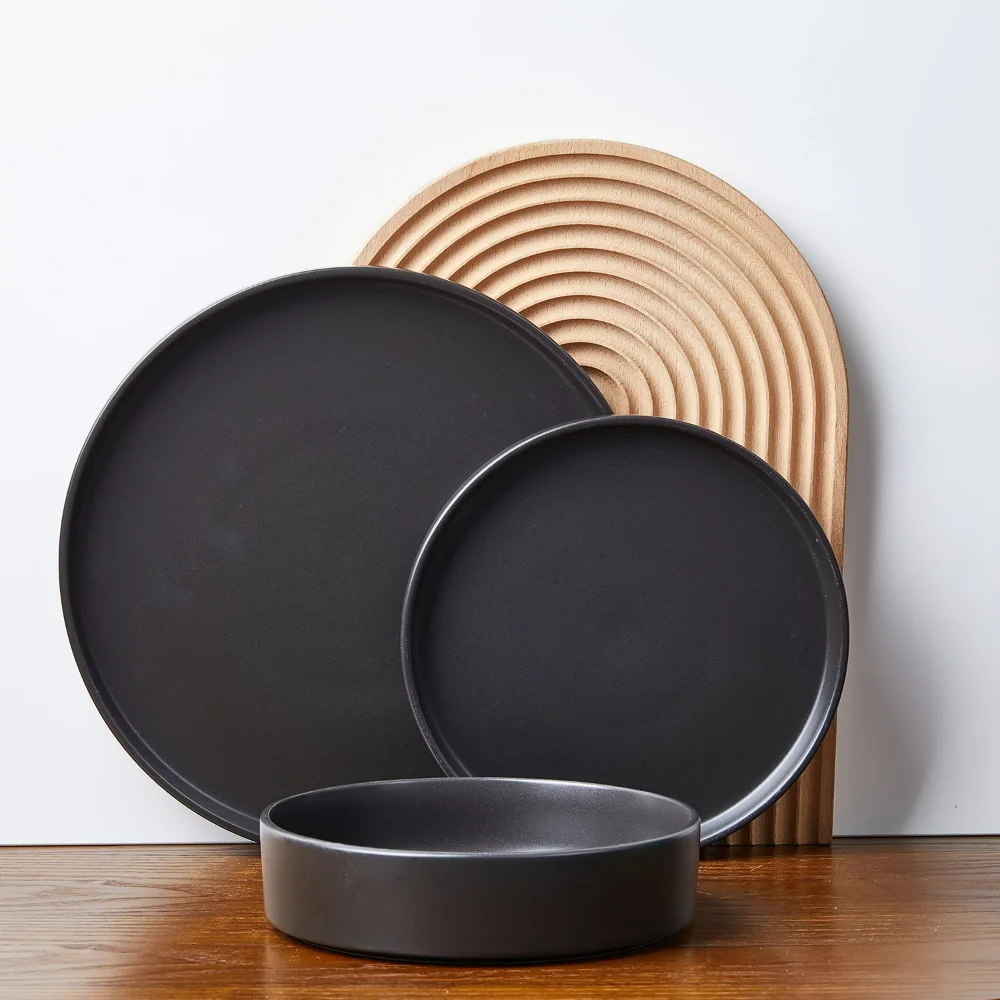 Cecile Stoneware 12-Piece Round Dinnerware Set, PB, Black Dinnerware Sets, Dinner Plates, Plates and Bowls Sets Round Plate
Cecile Stoneware 12-Piece Round Dinnerware Set, PB, Black Dinnerware Sets, Dinner Plates, Plates and Bowls Sets Round Plate