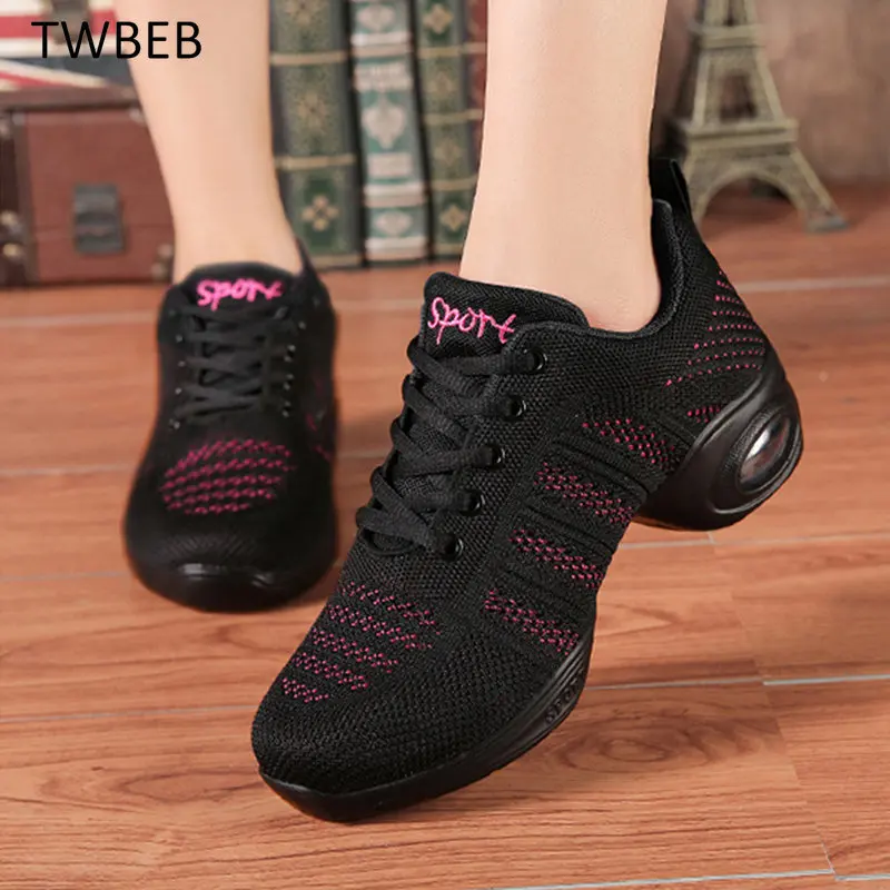 

Dancing Shoes for Women Sports Feature Modern Dance Jazz Soft Outsole Breath Shoes Female Waltz Sneakers Wholesale