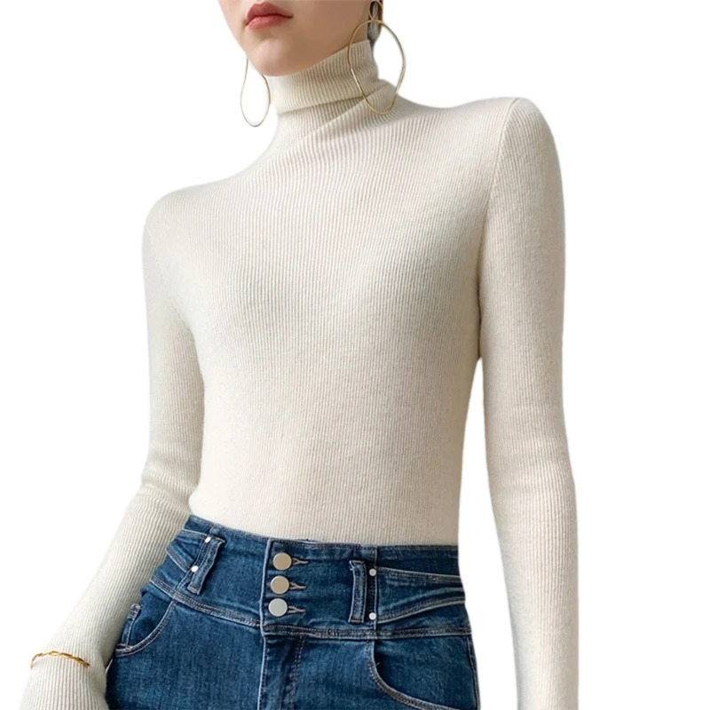 Women Autumn Winter Turtleneck Sweater Long Sleeve Slim Fitted Basic Pullover Jumpers Ribbed Knitted Solid Color Drop Shipping
Women Autumn Winter Turtleneck Sweater Long Sleeve Slim Fitted Basic Pullover Jumpers Ribbed Knitted Solid Color Drop Shipping