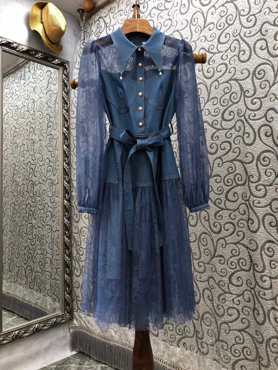 2022 new women fashion lace lace perspective stitching button tie knot waist long sleeve dress 216
2022 new women fashion lace lace perspective stitching button tie knot waist long sleeve dress 216