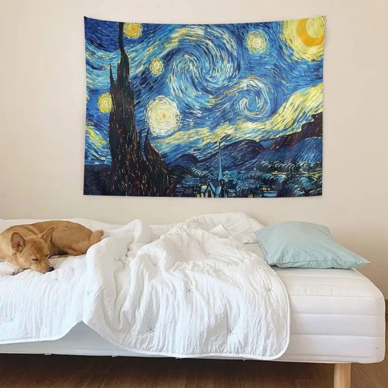 Van Gogh Tapestry Moon Star Night Japanese Tapestry Art Printing Hippie Wall Hanging Bohemian Wall Carpet for Home Dorm Decor
Van Gogh Tapestry Moon Star Night Japanese Tapestry Art Printing Hippie Wall Hanging Bohemian Wall Carpet for Home Dorm Decor