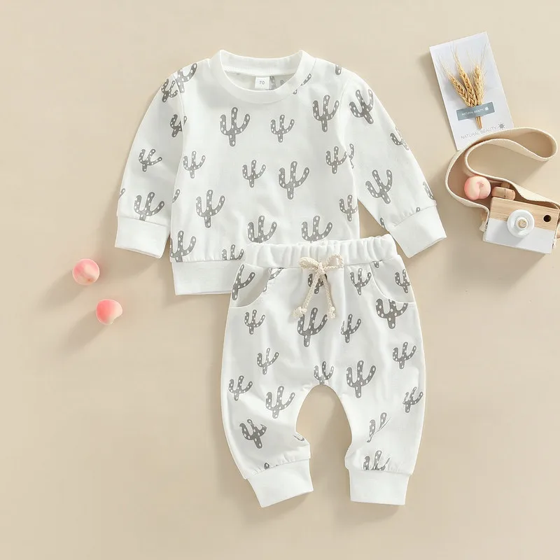 2 Pieces Baby Sets Boy Clothes New Born Cactus Print Round Neck Long Sleeve Tops+ Long Pants for Spring Autumn 2022, 0-3 Years
2 Pieces Baby Sets Boy Clothes New Born Cactus Print Round Neck Long Sleeve Tops+ Long Pants for Spring Autumn 2022, 0-3 Years