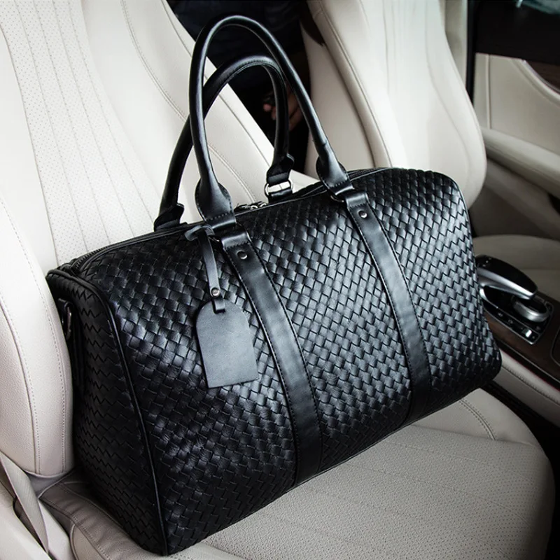 2023 Fashion Handmade Woven Leather Men's Travel Bag Short Trip Luggage Organizer Tourism Sports Training
2023 Fashion Handmade Woven Leather Men's Travel Bag Short Trip Luggage Organizer Tourism Sports Training