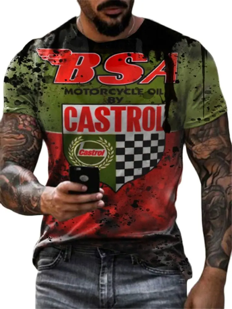 2023 New Men's T-shirt 3D Printed Short Sleeve Top Retro O-Neck T-shirt Men's Motorcycle T-shirt Casual Clothing
2023 New Men's T-shirt 3D Printed Short Sleeve Top Retro O-Neck T-shirt Men's Motorcycle T-shirt Casual Clothing