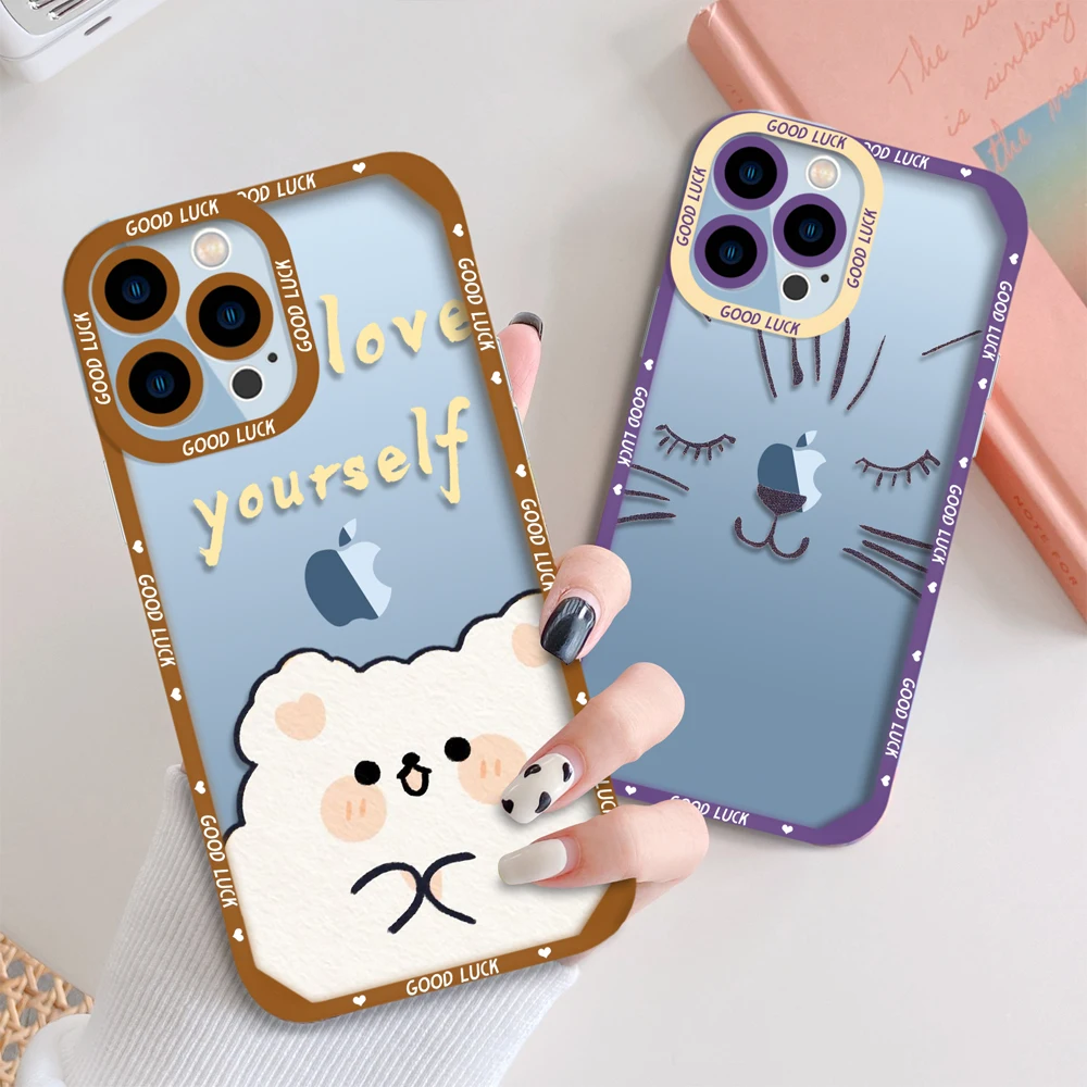 Cute Transparent Bear Phone Case for IPhone 11 Pro Max 12 13 XS X XR 7 8 Plus SE 2020 Shockproof Bumper Back Cover Fundas
Cute Transparent Bear Phone Case for IPhone 11 Pro Max 12 13 XS X XR 7 8 Plus SE 2020 Shockproof Bumper Back Cover Fundas