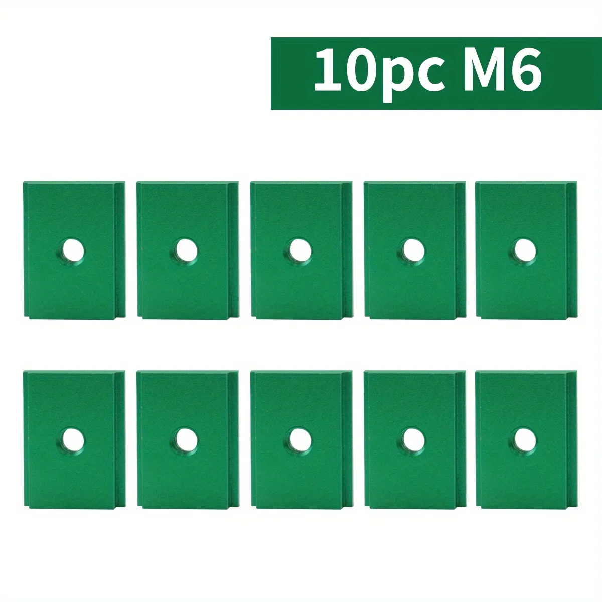 10 шт. Скользящие гайки M6/M8 из алюминиевого сплава зеленого цвета
10 шт. Скользящие гайки M6/M8 из алюминиевого сплава зеленого цвета