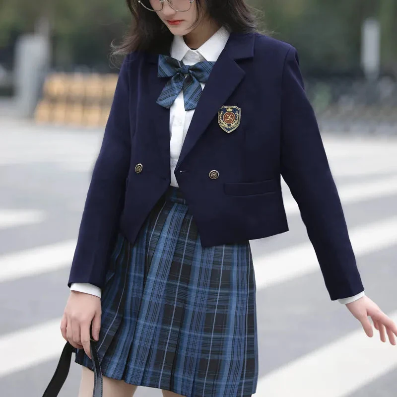 Japanese Streetwear Jk Short Blazers For Women Elegant Stylish College Style Varsity Jacket Spring Autumn Jacket Women Tops
Japanese Streetwear Jk Short Blazers For Women Elegant Stylish College Style Varsity Jacket Spring Autumn Jacket Women Tops