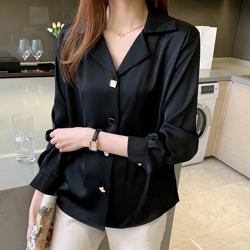 Ladies Tops Blouse Women Long Sleeve Black White Blusas Mujer De Moda 2021 V-neck Chiffon Shirt Blouses Femme Blusas 513A
Ladies Tops Blouse Women Long Sleeve Black White Blusas Mujer De Moda 2021 V-neck Chiffon Shirt Blouses Femme Blusas 513A