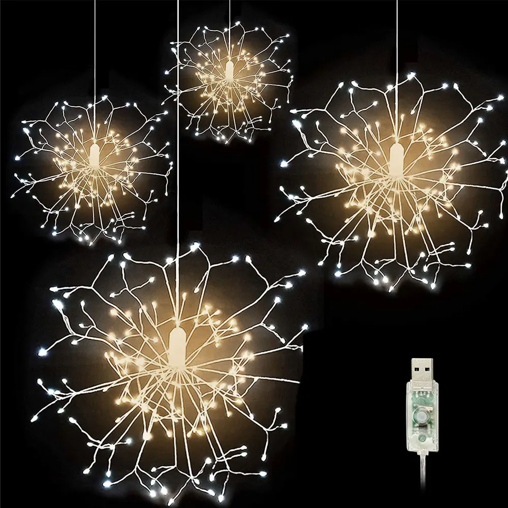 4pcs DIY Firework Lamp LED String Light Chandelier Lights Home Decoration Remote Control Outdoor Garden Lights Decoration
4pcs DIY Firework Lamp LED String Light Chandelier Lights Home Decoration Remote Control Outdoor Garden Lights Decoration