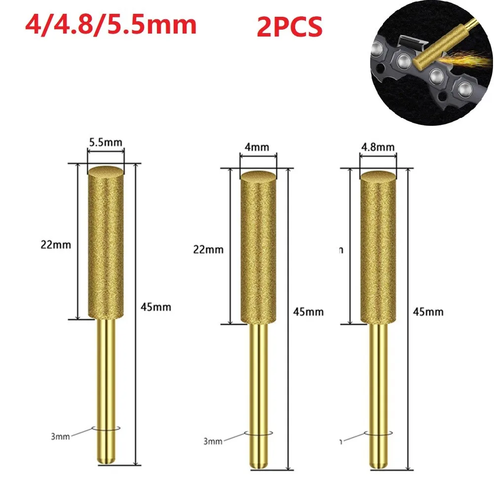 2 PCS Diamond Coated Cylindrical Burr Set 4/4.8/5.5mm Chainsaw Sharpener for Saw Drill Sharpening Grinding Tools
2 PCS Diamond Coated Cylindrical Burr Set 4/4.8/5.5mm Chainsaw Sharpener for Saw Drill Sharpening Grinding Tools