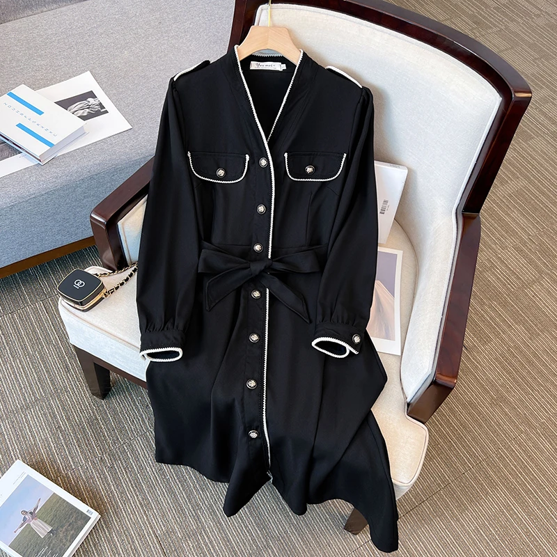 Women's Dress Fashion Palace Retro Printing Autumn And Winter Long Sleeve Elegant Single Breasted A-Line Shirts Dresses Vestidos
Women's Dress Fashion Palace Retro Printing Autumn And Winter Long Sleeve Elegant Single Breasted A-Line Shirts Dresses Vestidos