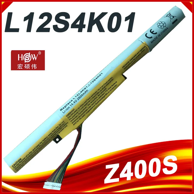 

L12S4K01 Battery For LENOVO Ideapad Z400 Z400S Z400A Z400T Z510 Z510A Z500 Z500A L12L4K01 L12M4E21 L12M4K01