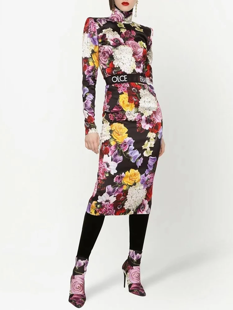 Designer vintage print highneck pullover top two-piece ladies fall new + high-waisted lettered sheath hip skirt fashion set
Designer vintage print highneck pullover top two-piece ladies fall new + high-waisted lettered sheath hip skirt fashion set