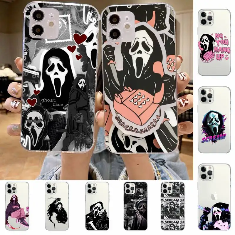 Ghostface Scream Phone Case For iPhone 14 13 12 11 Pro Max Mini X Xs XR 6 7 8 Plus SE 2020 Transparent Case
Ghostface Scream Phone Case For iPhone 14 13 12 11 Pro Max Mini X Xs XR 6 7 8 Plus SE 2020 Transparent Case