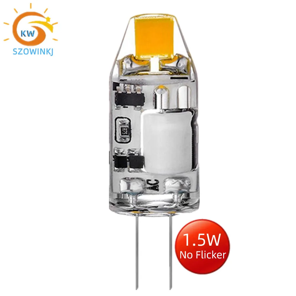 

G4 LED Bulb T3 JC Bi-Pin Base1.5W AC/DC 12V 15W-20W Halogen Replacement for Under Cabinet Puck Light, Chandelier, RV, Land