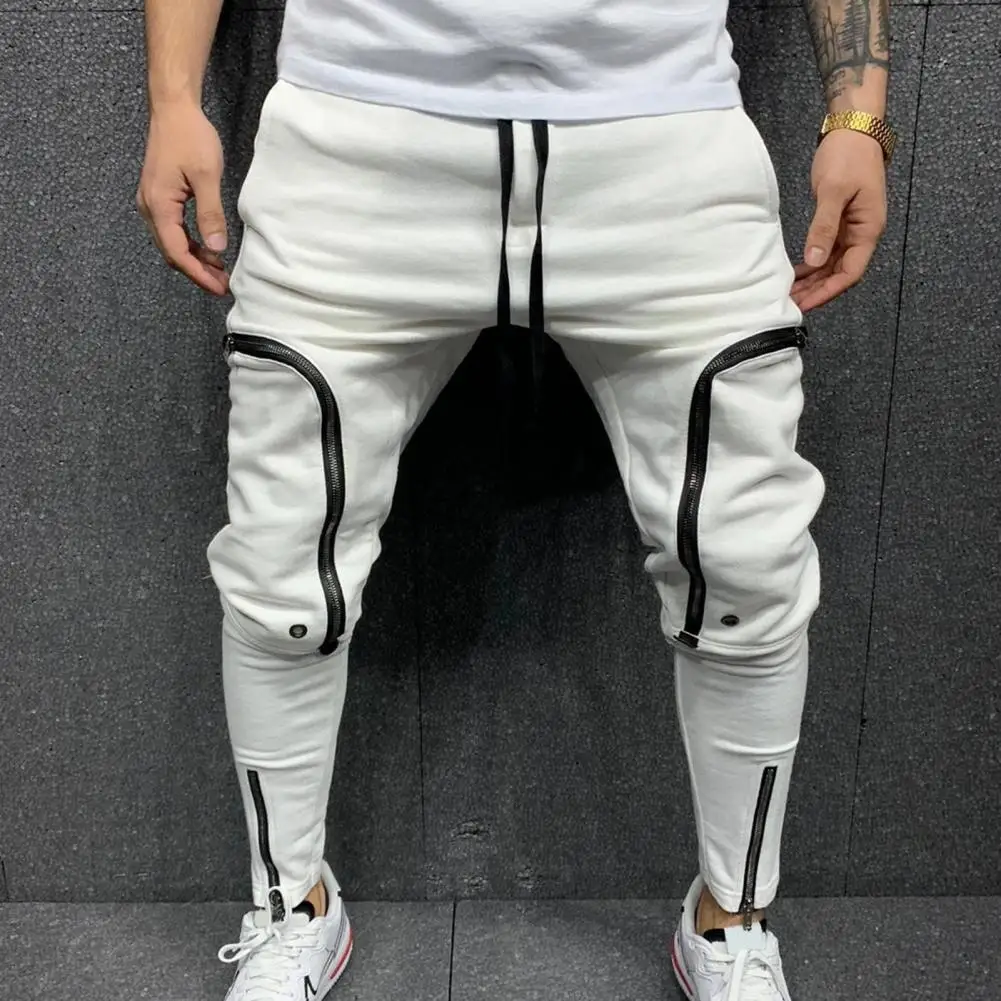 Sporty Casual Pants Trousers Solid Color Drawstring Pants Elastic Waist Men Men Pants for Running
Sporty Casual Pants Trousers Solid Color Drawstring Pants Elastic Waist Men Men Pants for Running