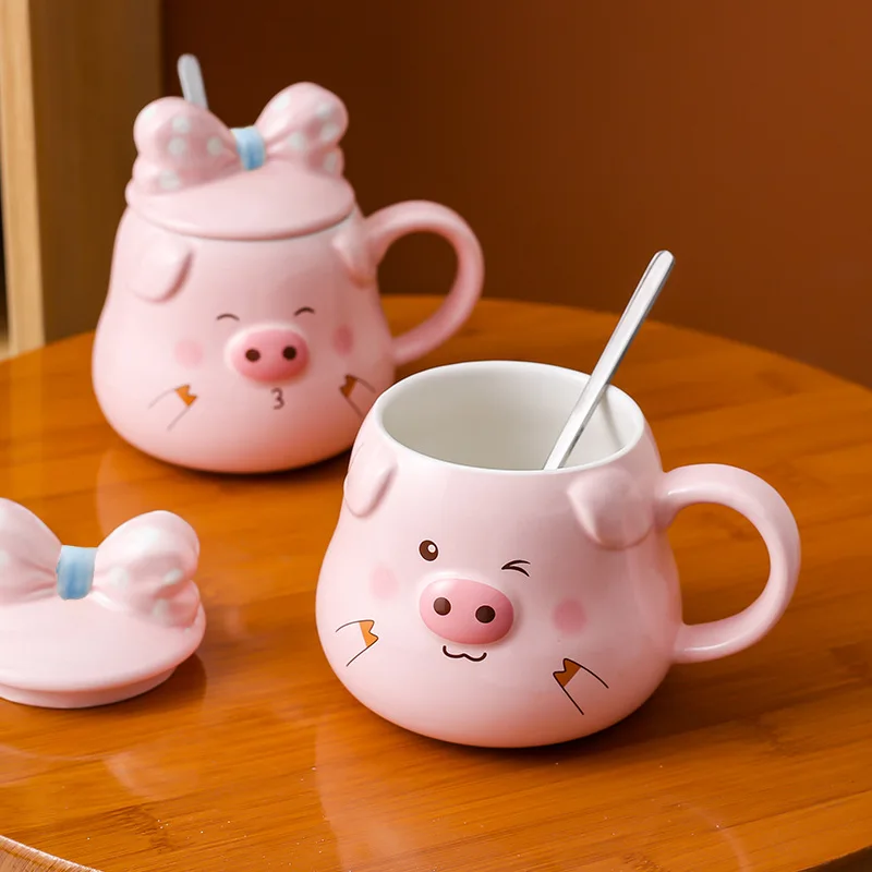 Creative Ceramic Pig Cups Cartoon Coffee Cup Covered Spoon 3D Drinkware Breakfast Milk Mug Afternoon Tea Lover Mugs Couple Gift
Creative Ceramic Pig Cups Cartoon Coffee Cup Covered Spoon 3D Drinkware Breakfast Milk Mug Afternoon Tea Lover Mugs Couple Gift