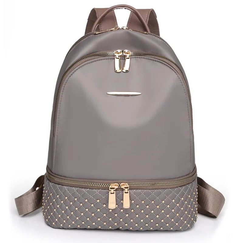 

Waterproof Oxford Women Backpack big capacity Rivet Schoolbags for Teenage Girls mochila female Shoulder Bag Travel Softback