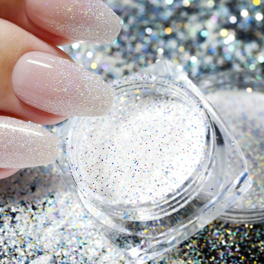 6Box/set Shiny Glitter Sugar Sand Powder For Nails White Black Chrome Glitter Pigment Dust Iridescent Nail Gel Polish Decoration 
6Box/set Shiny Glitter Sugar Sand Powder For Nails White Black Chrome Glitter Pigment Dust Iridescent Nail Gel Polish Decoration