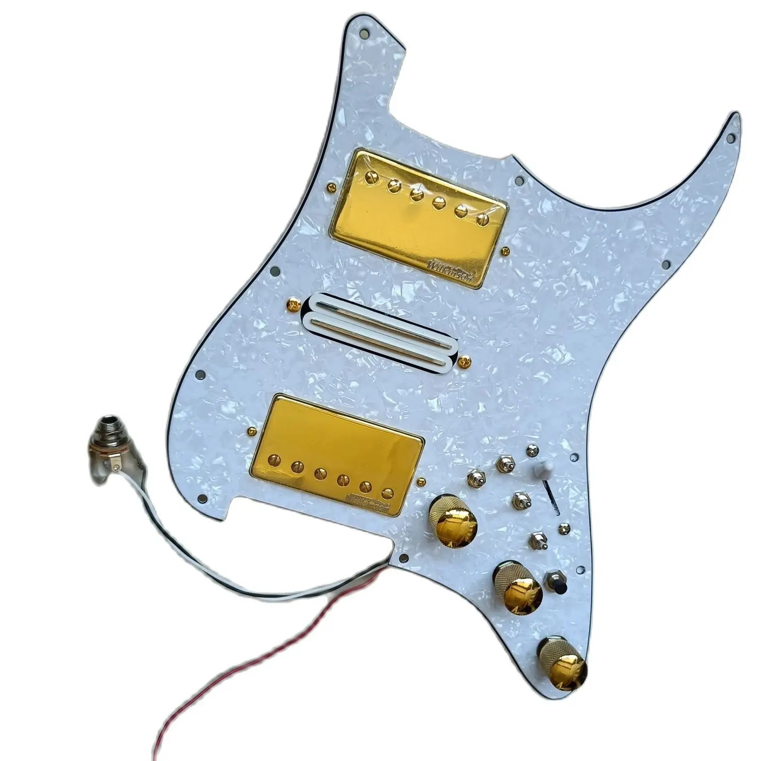 Upgrade Prewired American HSH Pickguard Gold Wilkinson WVC Alnico Pickups 4 Single Cut Switch 20 Tones More for Fender Guitar
Upgrade Prewired American HSH Pickguard Gold Wilkinson WVC Alnico Pickups 4 Single Cut Switch 20 Tones More for Fender Guitar