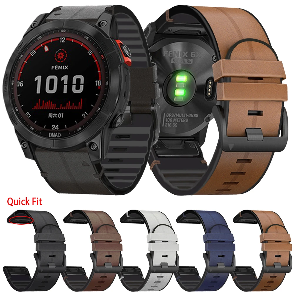 Quick Fit 22mm 26mm Leather Strap For Garmin Fenix 7X 7 6X 6 Pro/GPS 5 5X Plus 3 HR Band Silicone Bracelet Wristbands Watchbands
Quick Fit 22mm 26mm Leather Strap For Garmin Fenix 7X 7 6X 6 Pro/GPS 5 5X Plus 3 HR Band Silicone Bracelet Wristbands Watchbands