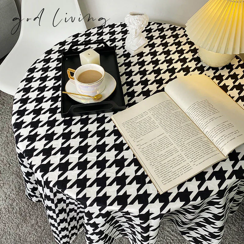 Tea table tablecloth Vintage black and white checkerboard checkered round table tablecloth
Tea table tablecloth Vintage black and white checkerboard checkered round table tablecloth