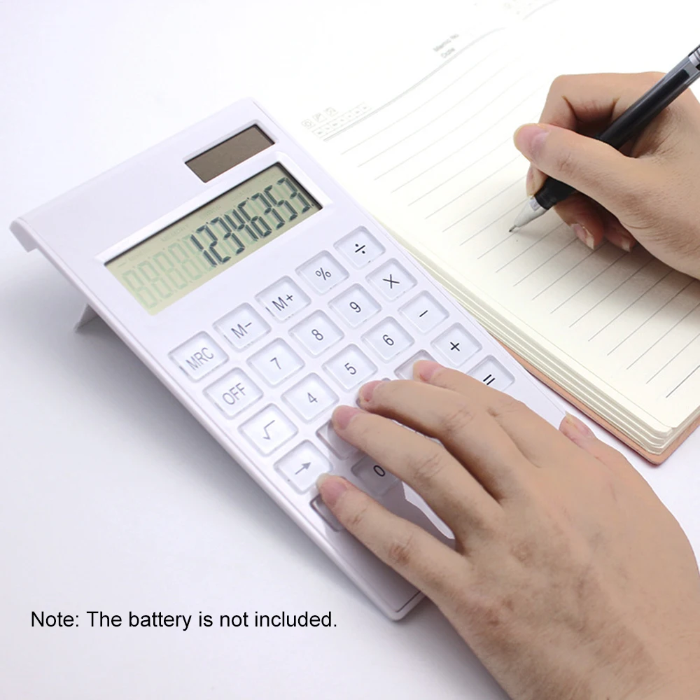 Desktop Calculator, Ultra-thin 12 Bit Display, Solar & Amp; Battery Dual Power Crystal Button Basic Office Supplies
Desktop Calculator, Ultra-thin 12 Bit Display, Solar & Amp; Battery Dual Power Crystal Button Basic Office Supplies