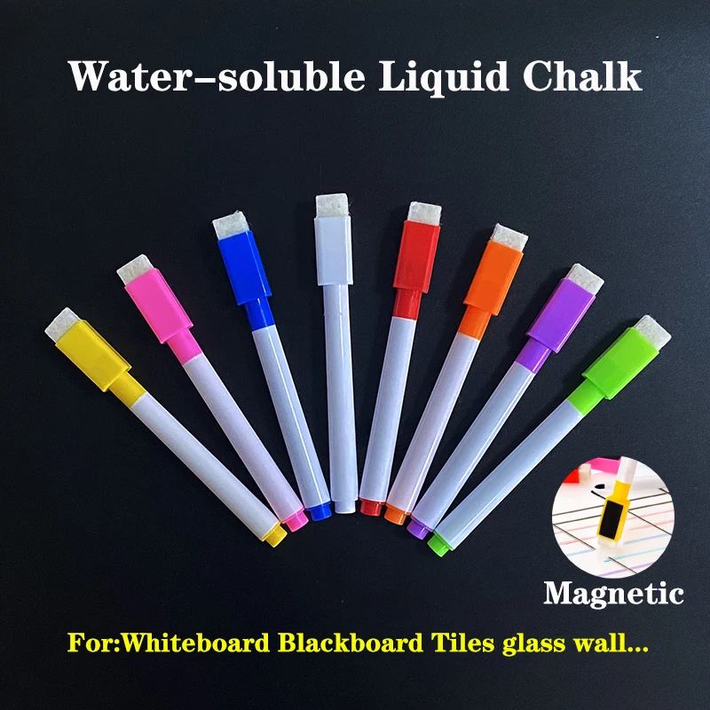 Water-soluble Chalk Marker for Chalkboard,Whiteboard, Non-dust,Erasable,Office,School Supplies Liquid Chalk Accessories
Water-soluble Chalk Marker for Chalkboard,Whiteboard, Non-dust,Erasable,Office,School Supplies Liquid Chalk Accessories