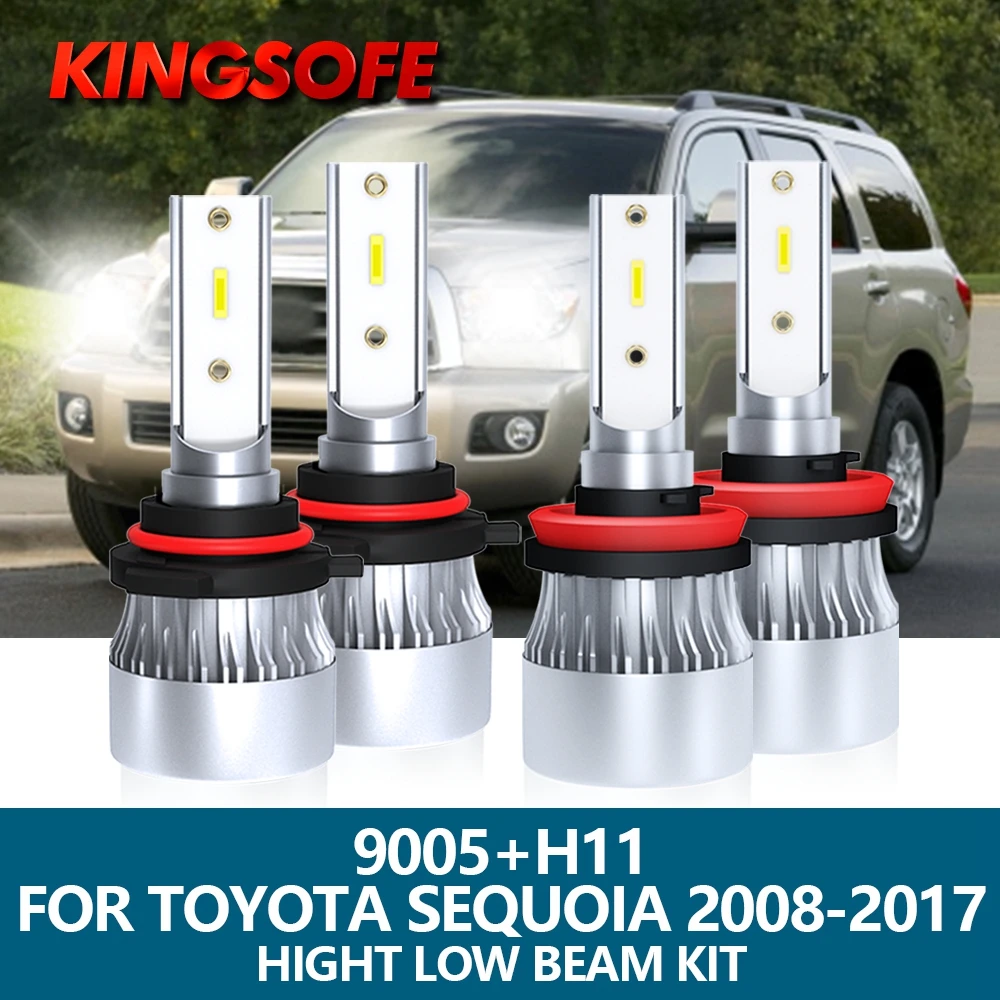 4Pcs LED Headlight 9005 HB3 H11 Car Light 16000LM 80W 6000K White CSP Chip Hight Low Beam Bulbs Kit For Toyota Sequoia 2008-2017
4Pcs LED Headlight 9005 HB3 H11 Car Light 16000LM 80W 6000K White CSP Chip Hight Low Beam Bulbs Kit For Toyota Sequoia 2008-2017