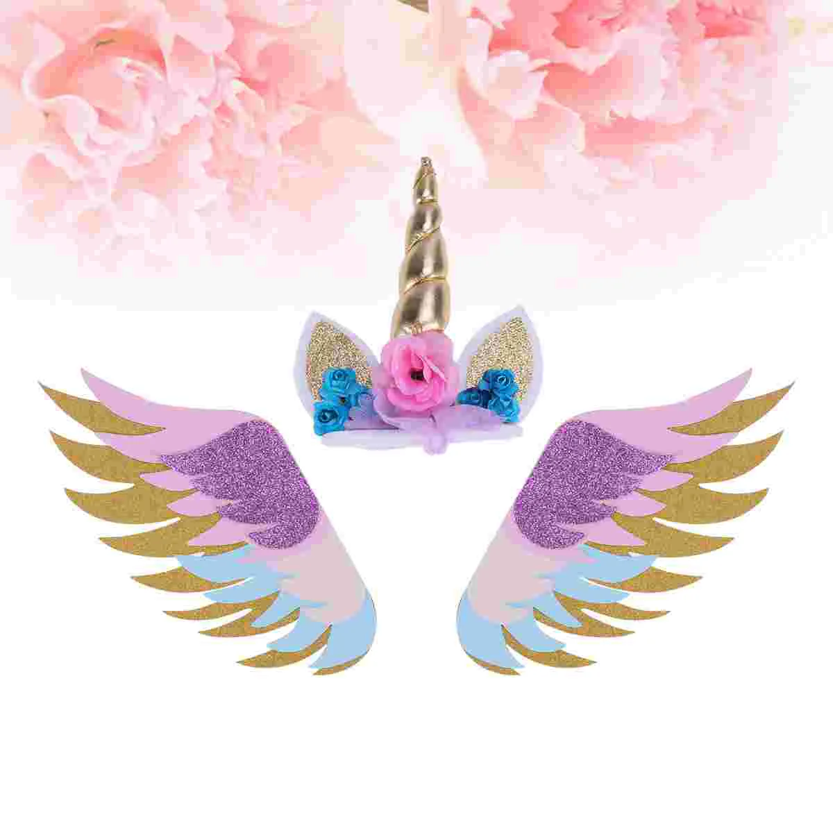 3 Pcs Glitter Paper Cake Insertion Unicorn Wings Cake Cupcake Toppers Decoration (Unicorn Topper + 1 Pair of Wings)
3 Pcs Glitter Paper Cake Insertion Unicorn Wings Cake Cupcake Toppers Decoration (Unicorn Topper + 1 Pair of Wings)