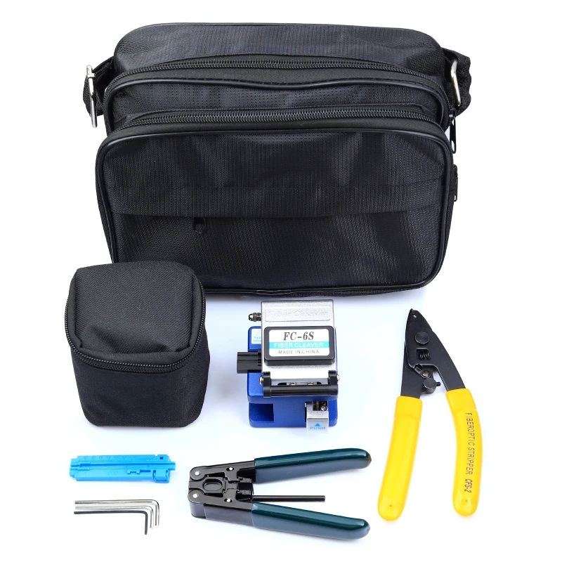 

K1KA FTTH Fiber Optical Cable Cold Connection Tool Kit Fiber Cleaver Visual Fault Locator Cable Tester Stripper ToolEquipment