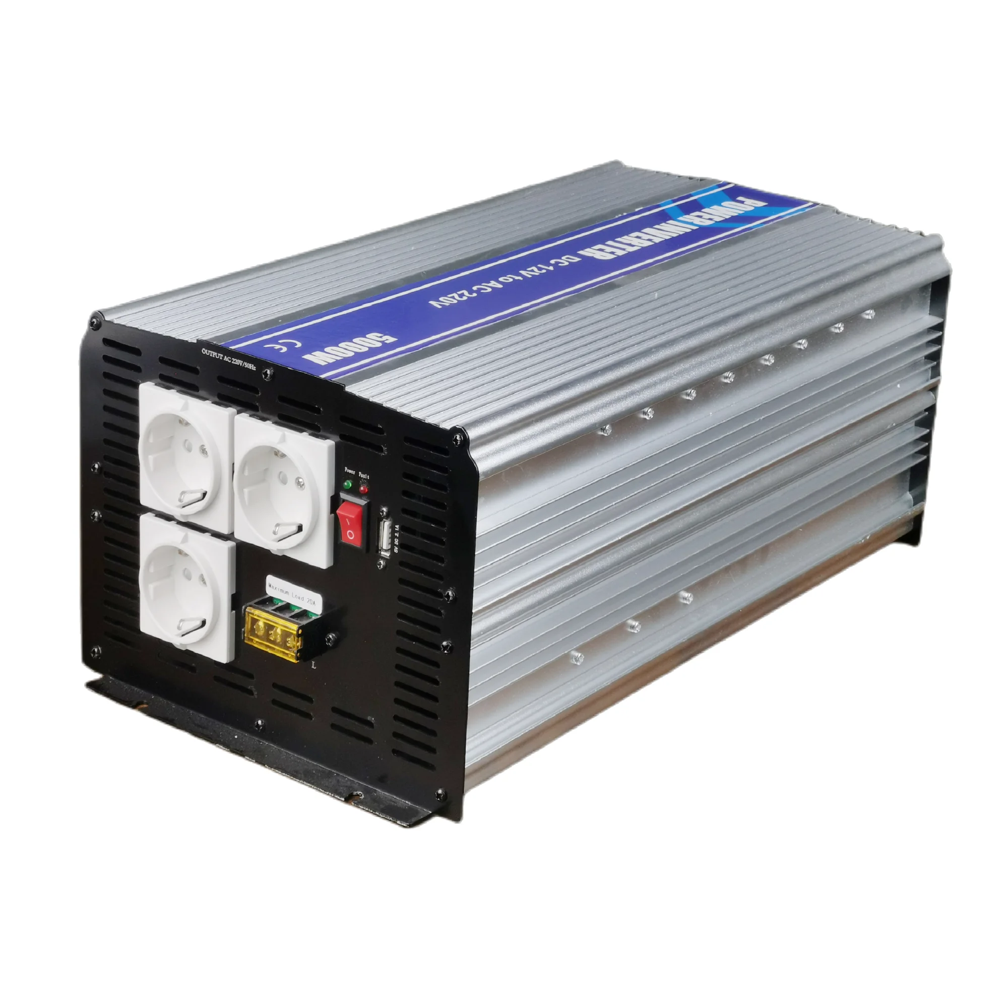 5000w home solar inverter DC TO AC 12V 24V 48V to Ac 110v 220v with 20A Charger function inverter
5000w home solar inverter DC TO AC 12V 24V 48V to Ac 110v 220v with 20A Charger function inverter