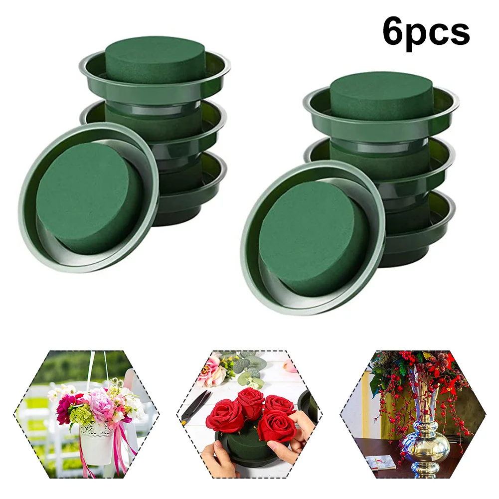 6pcs Flower Arrangement Mud DIY Flower Arrangement Kit Green Round Wet Floral Foam With Plastic Trays For Wedding Party Decor
6pcs Flower Arrangement Mud DIY Flower Arrangement Kit Green Round Wet Floral Foam With Plastic Trays For Wedding Party Decor