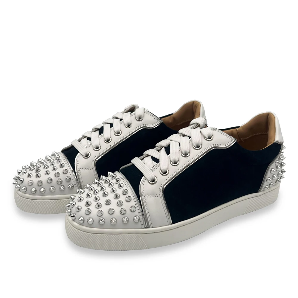 Luxury Designer Spike Casual Shoes Calfskin Leather Red Bottom Low Top Sneakers Women Men Party Platform Flat Shoes Trainers
Luxury Designer Spike Casual Shoes Calfskin Leather Red Bottom Low Top Sneakers Women Men Party Platform Flat Shoes Trainers