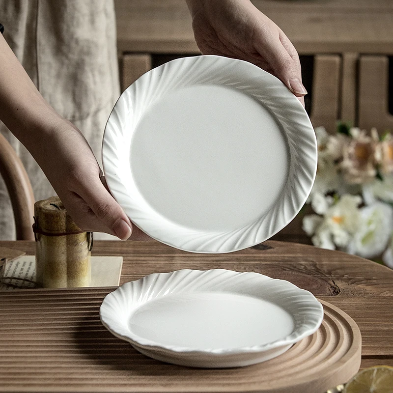 1pc 9" Home Dinner Plate Serving Plates Ceramic Creative Flat Plate Dessert Plate White Three-dimensional Ripple
1pc 9" Home Dinner Plate Serving Plates Ceramic Creative Flat Plate Dessert Plate White Three-dimensional Ripple