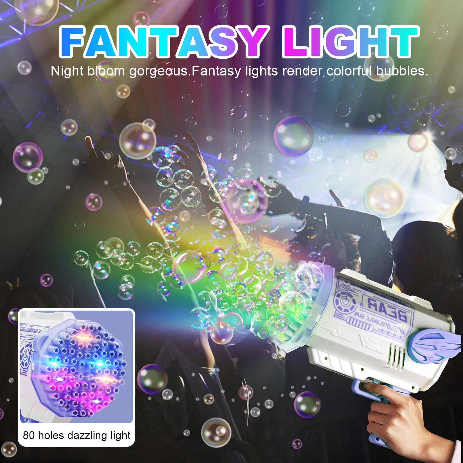 Пузырьковая машина с 80 отверстиями для детей, пусковая установка для игрушек, пусковая установка для девочек и мальчиков, автоматическая пу... 
Пузырьковая машина с 80 отверстиями для детей, пусковая установка для игрушек, пусковая установка для девочек и мальчиков, автоматическая пу...