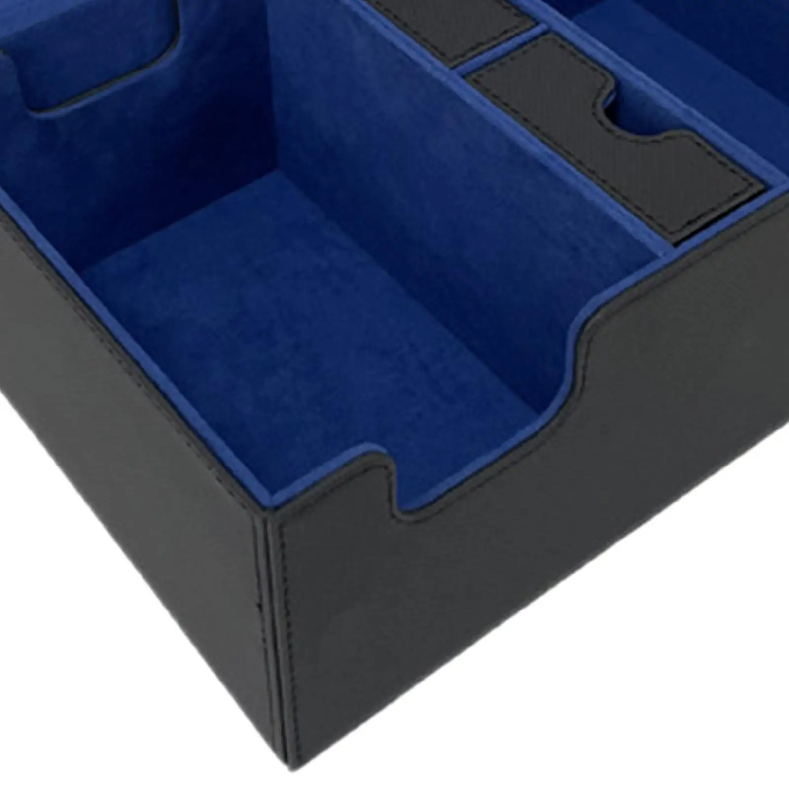 

Card Game Deck Storage Box Dual Compartments Multiple Uses Multifunctional Black Blue