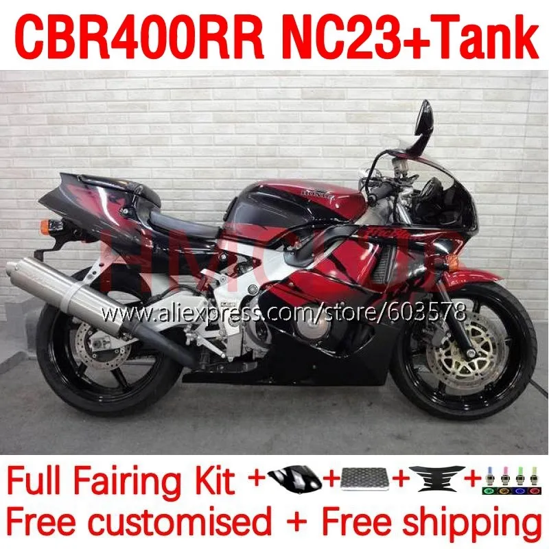 

Body +Tank For HONDA CBR400RR NC23 CBR 400RR 88-89 Bodywork CBR400 400 RR CC 88 89 1988 1989 Fairings Kit 196No.65 new red blk